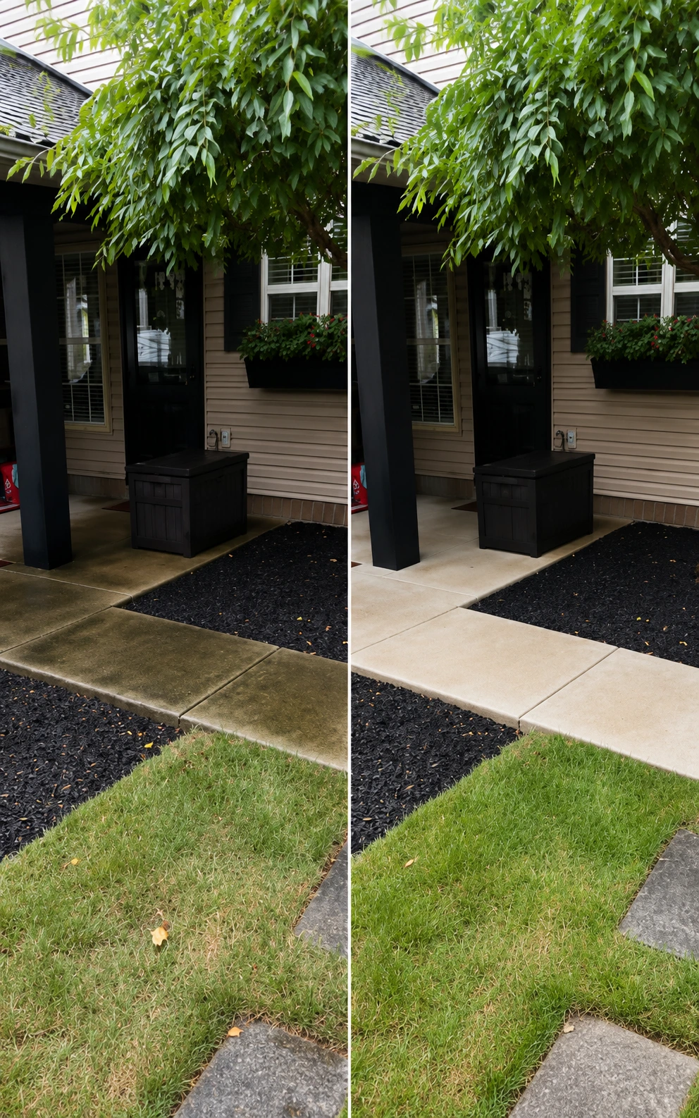 Before/after — Full Exterior Refresh